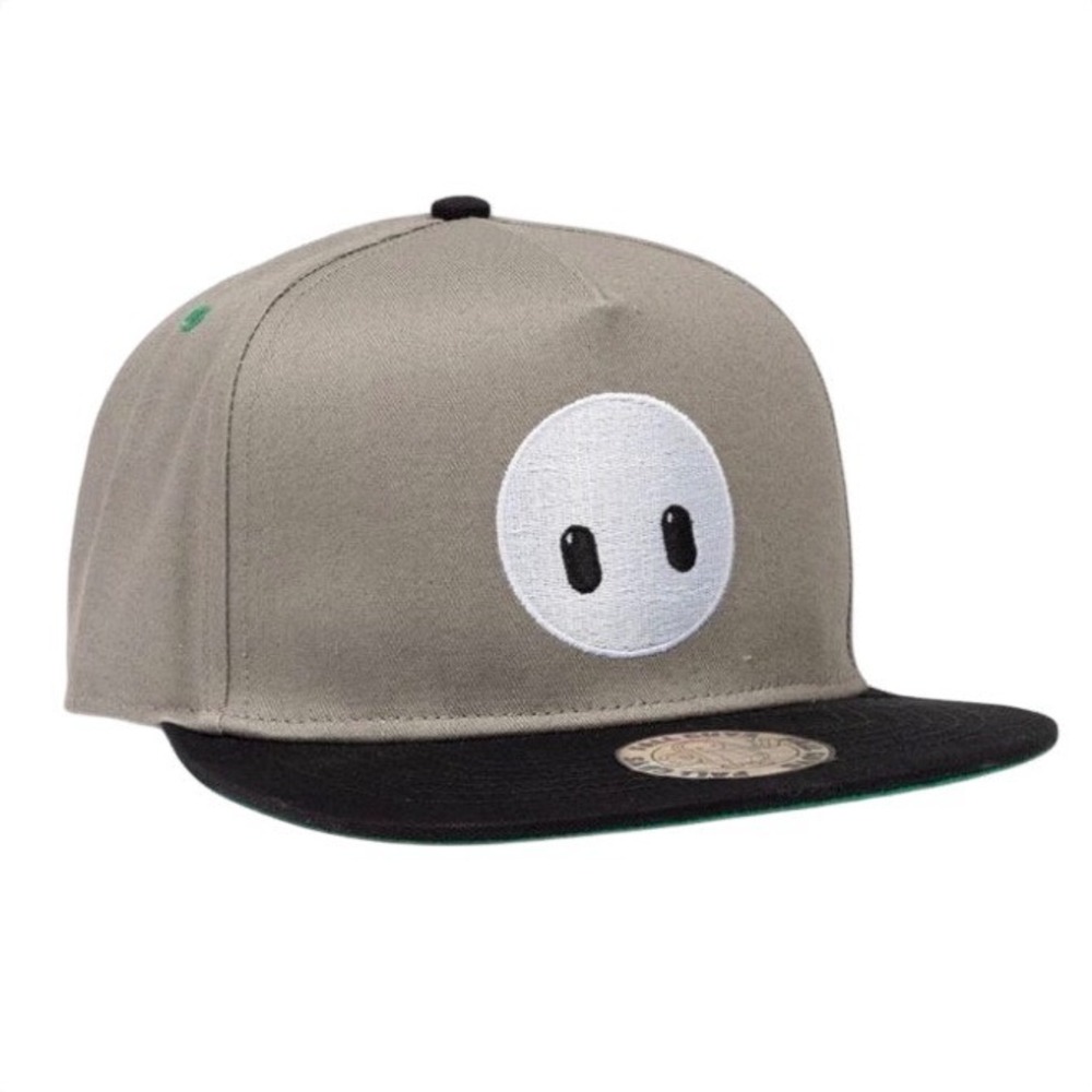 Fall Guys Face Plate Snapback Cap‎ Grey Black Green Adjustable